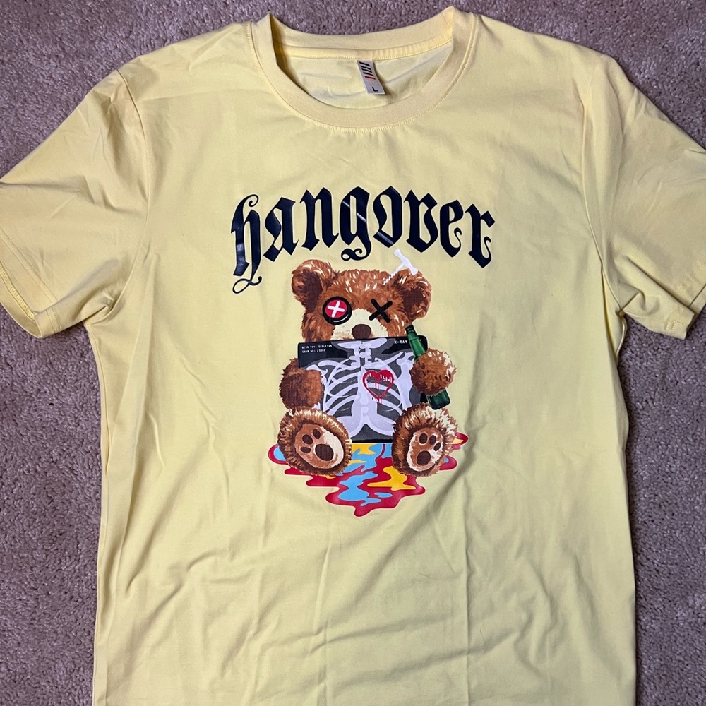 Fifth Loop Hangover Teddy Bear Mens T-Shirt - Size Large